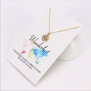 WANDERLUST | COMPASS CARD NECKLACE 2